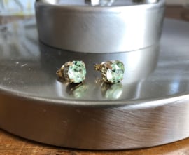 oorbellen goud verguld met chrysoliet swarovski elements