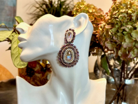 statement beaded oorbellen facet kristal