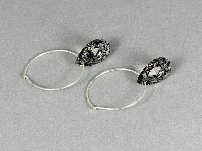 oorbellen zilveren creolen met swarovski elements