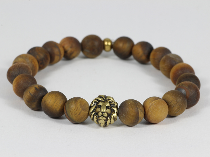 armband heren herenarmband met tijgeroog mat | Armbanden armband heren tijgeroog mat in groen | Armbanden voor heren
