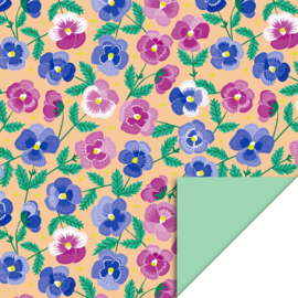 HOP Inpakpapier - Pansy flowers