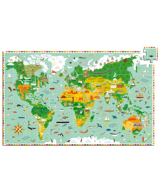 Djeco Observatie puzzel  Reis rond de wereld