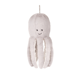 Flow Olly de Octopus (Grijs)  –  pluche Knuffel met hartslag