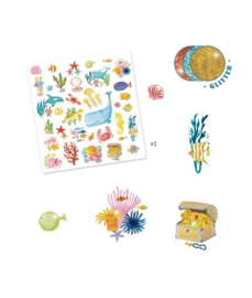 Djeco 30 glitterstickers  Zeedieren