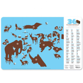 Crocodile Creek Placemat ijstijddieren