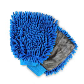 W.A.S.H. Microfiber Washing Mitt - Autowashandschoen - Ultra zacht - blauw - 25 x 16 cm