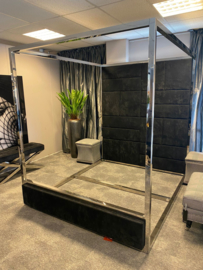 Luxury living Bed Set Anthony  Nickel - black velvet
