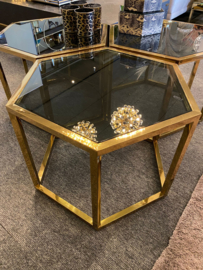 Richmond Interiors  Salontafel Penta goud set van 3 zeshoek (Gold)
