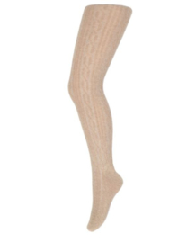 Kindermaillot Yellow Moon donkerbeige melange kabelmotief