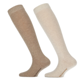 Kniekous Yellow Moon 2 paar beige licht en donker