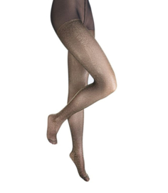 Damespanty Marianne 20 denier lurex zwart/goud