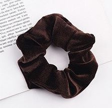 Scrunchie fluweel bruin