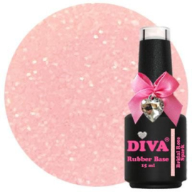 Diva Rubber Basecoat Bridal rose spark 15 ml