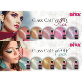 DIVA Gellak Glass Cat Eye 9D Hot & Cool Collection met gratis magneet