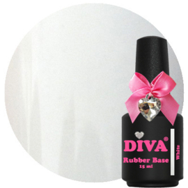 Diva Gellak Rubber Base Coat White 15 ml