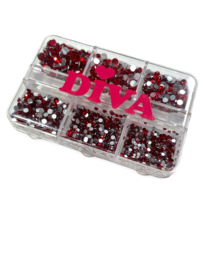 Doosje met strass steentjes - Red