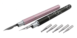 Stylograph Art Pen Pink met Dotting Tools Dark Grey