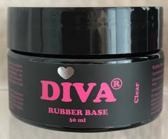 Diva Gellak Rubber Base Coat Clear 30 ml