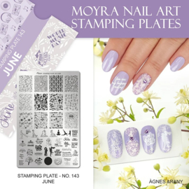 Moyra Stamping Plate 143 June met gratis Tryon Sheet