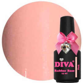 Diva Gellak Rubber Base Coat Pink 15 ml