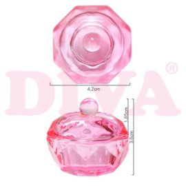 Crystal Diamond Dappendish Pink met Deksel