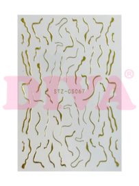 Design Sticker Swirl 123 Gold