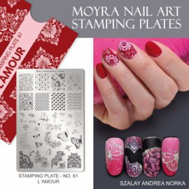 Moyra Stamping Plaat 61 L’amour