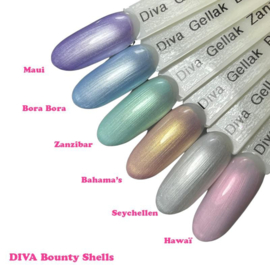 Diva Gellak Bounty Shells Collection 6x7,5 ml + gratis dotting tool