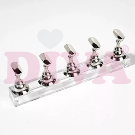 Diva Luxe Magnetic Nail Art Display Zilver