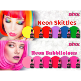 Diva neon skittles en neon bubblicious collectie 10 ml