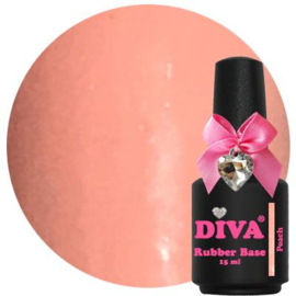 Diva Gellak Rubber Base Coat Peach 15 ml