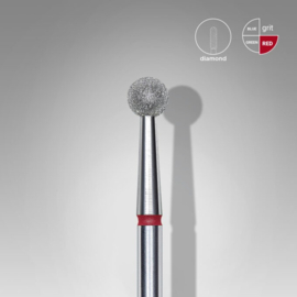 STALEKS Diamant Nail drill bit kogel rood EXPERT kop diameter 4 mm