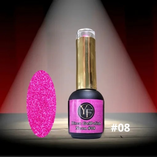YF Gelpolish Disco neon glitter #08