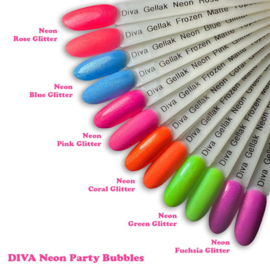 Diva gellak neon rose glitter 10 ml