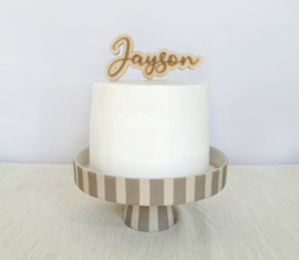 Gepersonaliseerde Taarttopper Hout & Acryl