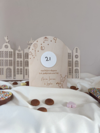 GEPERSONALISEERDE HOUTEN AFTELKALENDER | SINTERKLAAS