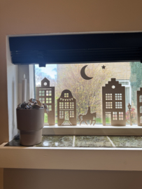 HOUTEN HUISJES RAAMDECORATIE | SINT EDITIE
