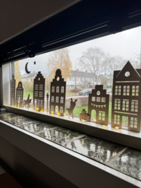 HOUTEN HUISJES RAAMDECORATIE | SINT EDITIE