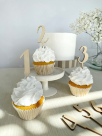 Houten Cupcake Topper | Cijfer