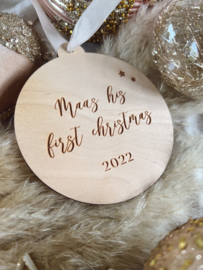 GEPERSONALISEERDE HOUTEN KERSTHANGER | FIRST CHRISTMAS