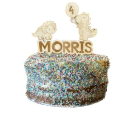 Gepersonaliseerde Taarttopper Van Hout | Dino's