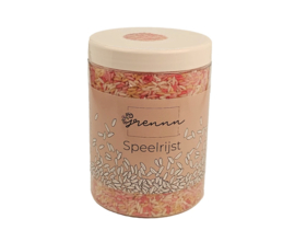 Grennn speelrijst pink flower mix
