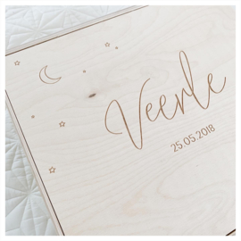 HOUTEN MEMORYBOX GEGRAVEERD | "VEERLE"