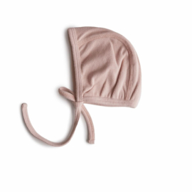 RIBBED BABY BONNET | BLUSH