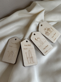 CADEAULABELS SINTERKLAAS | SET VAN 4