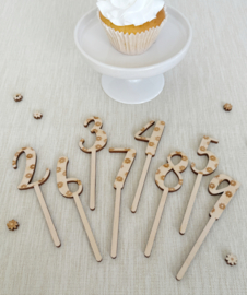 Cupcake Topper Cijfer | Madeliefjes