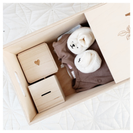 HOUTEN MEMORYBOX GEGRAVEERD | FLORAL