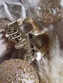GEPERSONALISEERDE HOUTEN KERSTHANGER | LETTER