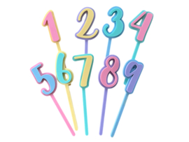 Cupcake Topper Cijfer |  Pastel