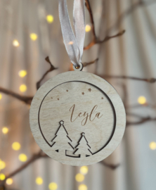 GEPERSONALISEERDE HOUTEN KERSTHANGER | STERREN & KERSTBOOM